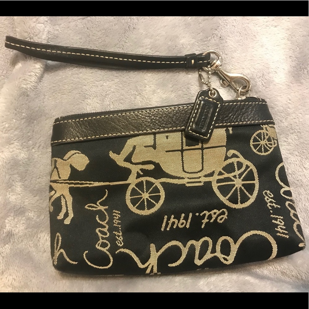 Coach Black Wristlet